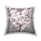 Stupell Industries Romantic Pink Roses Urban Drip Heart Shape Throw Pillow, 18" x 18"